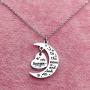 Jewelady I Love You to The Moon and Back Womens Necklace,Birthday Gifts Idea for Mom Sister Daughter Grandma,Present for Women Girls,Family Present for Her.