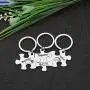 CYTING Stainless Steel Burrito Taco Taquito Matching Puzzle Piece Keychain Set Family Jewelry Gift for Dad mom Son/Daughter