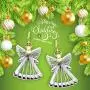 Silver Gold Two Tone Angel Dangle Earrings For Women Girls Christmas Gifts Alloy RareLove