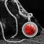 Mens Bling Hip Hop Iced Out Silver Gold Plated NBA Basketball Pendant Chain Necklaces 24''