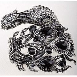 Hiddleston Wrap Bracelet Bangle Adjustable Crystal Jewelry Dumbledore Phoenix Tail Peacock Feather Custom Collection Christmas Outfit Costume for Women Teen Girls
