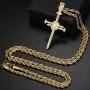 E-EmerMarking Hip Hop Jewelry 18K Gold Plated Iced Out CZ Bling Bling Pendant Necklace with Stainless Steel Chain for Women Men