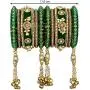 Aheli Traditional Wedding Designer Velvet Faux Stone Studded Bridal Bangle Set Chuda with Hanging Tassel Indian Fashion Party Jewelry for Women