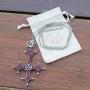 St peter inverted Upside down Gothic Jewelry Cross Silver Pewter Pendant Necklace Charm Amulet w chain