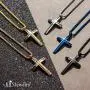 555Jewelry Grooved Stainless Steel Cross Necklace for Men and Women 16-24'' Chain 555Jewelry Grooved Stainless Steel Cross Necklace for Men and Women 16-24'' Chain