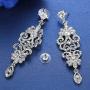 mecresh Gold/Silver Rhinestone Chandelier Wedding Bridal Dangle Earrings