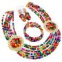 aczuv African Jewelry Sets for Women Nigerian Beads Jewelry Set Bridal and Earrings