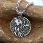 TTKP Odin Wolf and Crow Necklace Jewelry Pendant Nordic Jewelry Viking Charm Pendant TTKP Odin Wolf and Crow Necklace Jewelry Pendant Nordic Jewelry Viking Charm Pendant