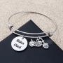 SEIRAA Biker Gift Motocycle Bracelet Biker Chick Gift Expandable Bracelet