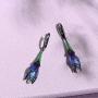 Santuzza Tulip Silver Drop Earrings Genuine 925 Sterling Silver Exquisite Flower Handmade Enamel Dangle Earring Jewelry For Women (Purple, Red)