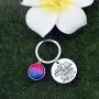 AKTAP LGBT Rainbow Gay & Lesbian Pride Keychain Pansexual Gifts Transgender Pride Jewelry Always Remember You’re Braver Than You Believed for Bisexual Pride