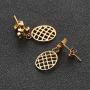 SKQIR Pineapple Necklace,Womens Tiny Handmade Stainless Steel Pineapple Jewelry Sets(Earrings+Bracelets+Necklaces Jewelry Set)