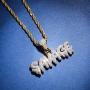 HECHUANG Hip Hop Men Jewelry Iced Out Savage Pendant Necklace Rope Chain for Men