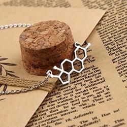 KUIYAI Estrogen Molecule Necklace Female Symbol Necklace Gift for Women