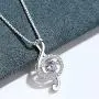 Musical Note Pendant Necklace Silver Cubic Zirconia Music Note Jewelry Gifts for Music Lover Women Girl 18 inches Musical Note Pendant Necklace Silver Cubic Zirconia Music Note Jewelry Gifts for Music Lover Women Girl 18 inches