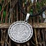 MLARK Handcrafted Norse Vikings Runes Amulet Pendant Celtic Pagan Pewter Viking Talisman Gift Necklace Jewelry for Men Unisex