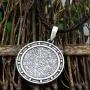 MLARK Handcrafted Norse Vikings Runes Amulet Pendant Celtic Pagan Pewter Viking Talisman Gift Necklace Jewelry for Men Unisex