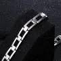Mens Real S925 Sterling Silver Classic Link Bracelet 8.5 Inch Mens Real S925 Sterling Silver Classic Link Bracelet 8.5 Inch