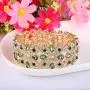 EVER FAITH Womens Crystal Elegant Wedding Knot Tear Drop Elastic Stretch Bracelet EVER FAITH Womens Crystal Elegant Wedding Knot Tear Drop Elastic Stretch Bracelet