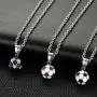 IFUAQZ Unisex Stainless Steel Soccer Ball Pendant Free Link Chain Necklace Football Jewelry for Men Boys IFUAQZ Unisex Stainless Steel Soccer Ball Pendant Free Link Chain Necklace Football Jewelry for Men Boys