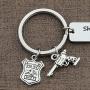 Police Keychain Police to Be Gift She Believed She Could Key Ring for Police Wife Police Student Policeman Graduation Gifts Achievement Gift