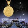 GOLDCHIC JEWELRY Personalized Zodiac Coin Necklace, Coin Pendant, Horoscope Astrology Necklace, Gold Medallion Zodiac Necklace