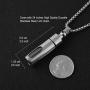 HZMAN Stainless Steel Glass Container Tube Urn Keepsake Cremation Ashes Memorial Pendant Necklace