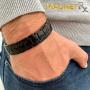 MagnetRX® Ultra Strength Magnetic Therapy Bracelet - Arthritis Pain Relief and Carpal Tunnel Magnetic Bracelets for Men - Adjustable Length with Sizing Tool (Black)