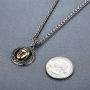 Aoiy Stainless Steel Buddha Pendant Necklace, Unisex, 24'' Link Chain, hhp005ji