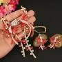 EVER FAITH Austrian Crystal CZ Enamel 2 Phoenix Bird Animal Lover Necklace Earrings Set