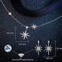 Star Earrings and Necklace Set for Women Sterling Silver, Rhinestone from Swarovski Crystal Jewelry Sets