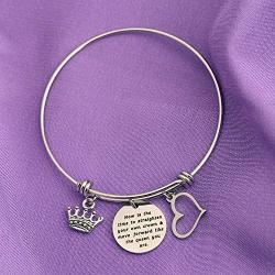 AKTAP Inspirational Bracelets Divorce Gifts Now is The Time to Straighten Your Own Crown and Move Forward Like The Queen You are Cheer Up Gifts for Women Feminist Jewelry