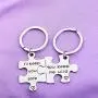 MAOFAED Sister Puzzle Keychain Couple Keychain Set You Keep Me Wild Ill Keep You Safe Keychain Set of 2