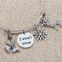 SEIRAA Christmas Bracelet I Smell Snow Holiday Jewelry Winter Gift for Her