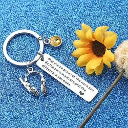 SEIRAA Dispatcher Gifts Thin Gold Line Gift 911 Operators Dispatcher Appreciation Gift Keychain EMT Medical Alerts Jewelry