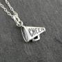 Sterling Silver Tiny Cheer Megaphone Charm Necklace, 18'' Chain