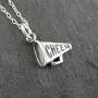 Sterling Silver Tiny Cheer Megaphone Charm Necklace, 18'' Chain