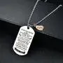 To my daughter from mom Stainless Steel Dog Tag Letters''To my daughter never forget how.love mom'' Pendant Necklace,Inspirational Gifts For daughter Jewelry To my daughter from mom Stainless Steel Dog Tag Letters''To my daughter never forget how.love mom'' Pendant Necklace,Inspirational Gifts For daughter Jewelry
