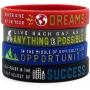 Inkstone - Inspirational Bracelets with Motivational Sayings - Anything is Possible, Success, Dreams, Opportunity - Set of 4 Silicone Rubber Inspirational Jewelry Bracelets for Men Women Teens