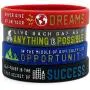 Inkstone - Inspirational Bracelets with Motivational Sayings - Anything is Possible, Success, Dreams, Opportunity - Set of 4 Silicone Rubber Inspirational Jewelry Bracelets for Men Women Teens