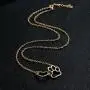 MIXIA Cat Dog Puppy Paw Print Stamped Pet Memorial Pendant Necklace Love Heart Necklace Jewelry