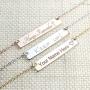 Customizable Your Name Bar Necklace Custom Jewelry Plated in 16k Rose Gold - Personalized Engraved Accessories for Wedding, Birthday, Graduation, Mothers Day, Christmas - With Present Box