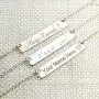 Customizable Your Name Bar Necklace Custom Jewelry Plated in 16k Rose Gold - Personalized Engraved Accessories for Wedding, Birthday, Graduation, Mothers Day, Christmas - With Present Box Customizable Your Name Bar Necklace Custom Jewelry Plated in 16k Rose Gold - Personalized Engraved Accessories for Wedding, Birthday, Graduation, Mothers Day, Christmas - With Present Box