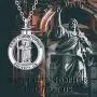 LUHE Saint Christopher Protect Us Necklace,Urn Necklace for Ashes,925 Sterling Silver Religious Engraved Medallion Pendant Necklace Jewelry