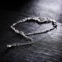 SOFTONES 925 Sterling Silver Charm Bracelets for Women Cute Zircon Heart Bracelets for Girls Infinity Bracelet Jewelry Gifts,Adjustable Size