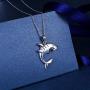 S925 Sterling Silver Dainty Animal Pendant Necklace for Women Men Teen Boy Girl
