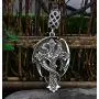 GuoShuang Learther Chain Antique Men Nrose Celtic Dragon In Cross Necklace Guardian Crossreligious Jewelry