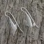 NOVICA .925 Sterling Silver Brushed Satin Finish Drop Hook Earrings Friendly Doves