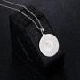 Bible Verse Prayer Necklace Christian Jewelry Sterling Silver Praying Hands Baptism Inspirational Medallion Pendant
