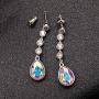 Swarovski Crystal Teardrop Dangling Earrings for Women 14K Gold Plated Hypoallergenic Long Drop Tassel Earring